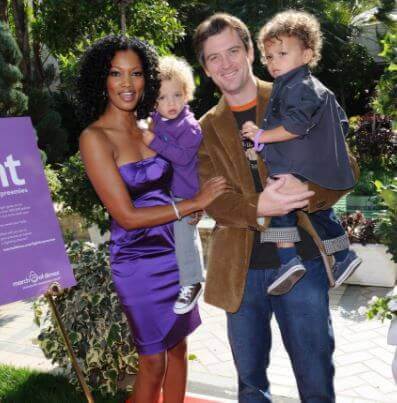 Daniel Saunders's ex-wife Garcelle Beauvais with her ex-husband Mike Nilon and their kids Jax Joseph and Jaid Thomas Nilon